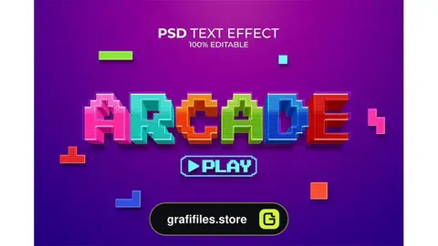 افکت متن بازی Arcade Game Text Effect