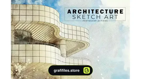 اکشن فتوشاپ هنر اسکیس معماری Architecture Sketch Art PS Actions