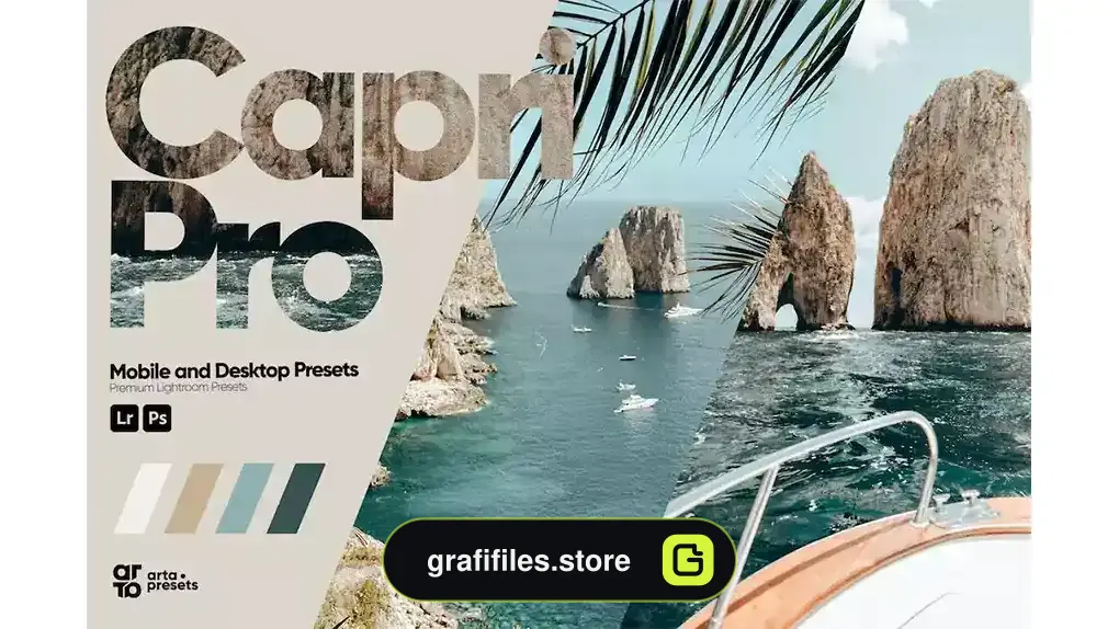 دانلود پریست لایت روم ARTA - Capri Pro Presets for Lightroom