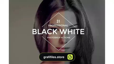 اکشن فتوشاپ ایجاد افکت سیاه و سفید Black White Photoshop Actions