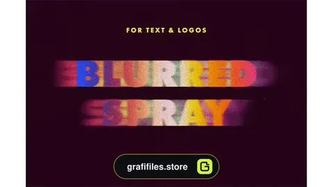 افکت عکس تار شده Blurred Spray Stencils Effect