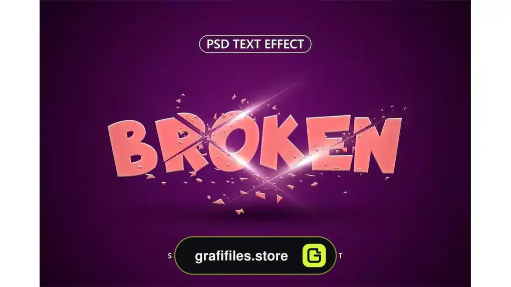 افکت متن شکسته شده Broken Text Effect