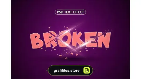 افکت متن شکسته شده Broken Text Effect