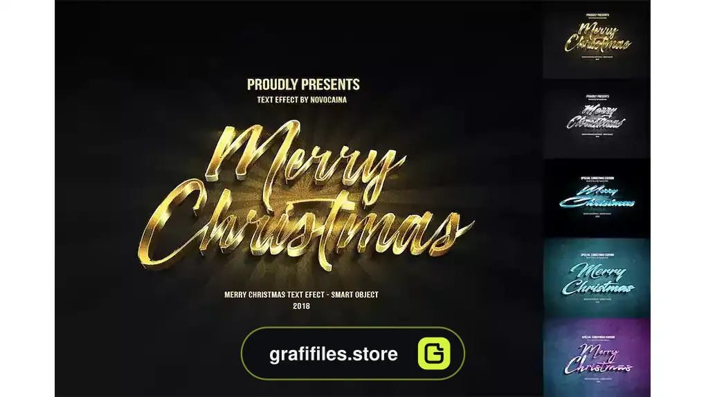 افکت متن کریسمس Christmas Text Effects