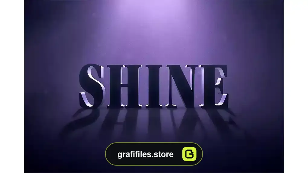 افکت متن سینمایی درخشان Cinematic Shine Text Effect