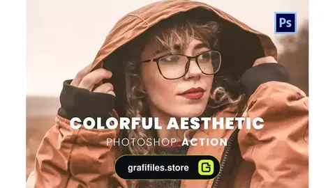 اکشن فتوشاپ زیباسازی عکس Colorful Aesthetic Photoshop Action