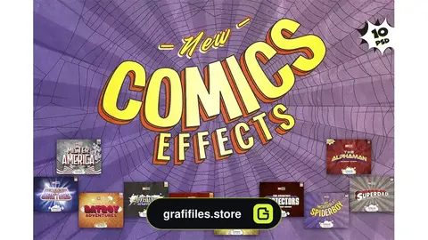 افکت کمیک متن Comics Text Effects