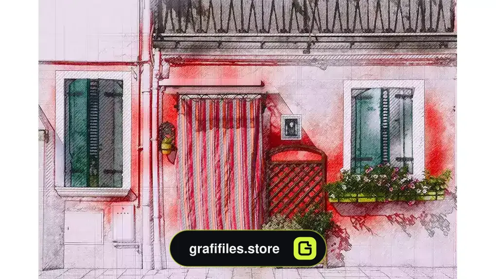 اکشن فتوشاپ ساخت اسکچ معماری Construct Photoshop Action