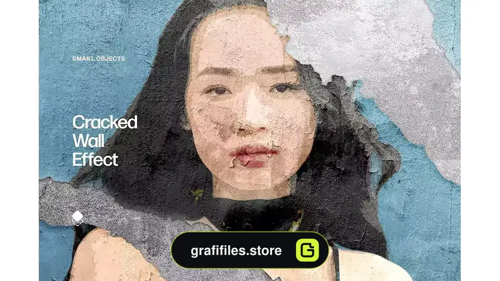 افکت عکس دیوار ترک خورده Cracked Wall Photo Effect