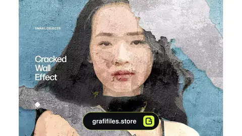 افکت عکس دیوار ترک خورده Cracked Wall Photo Effect