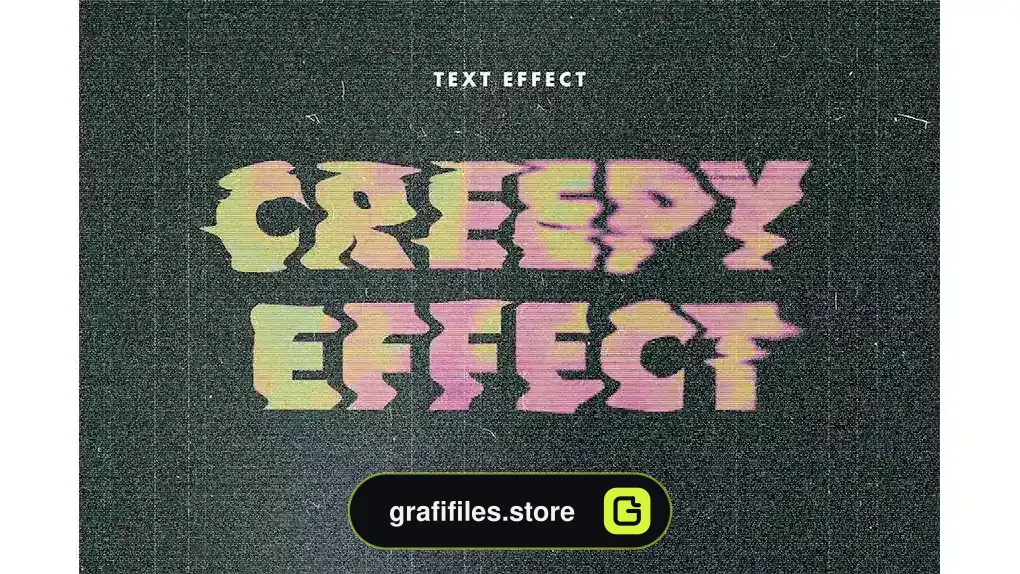 افکت متن تلویزیونی Creepy TV Text Effect