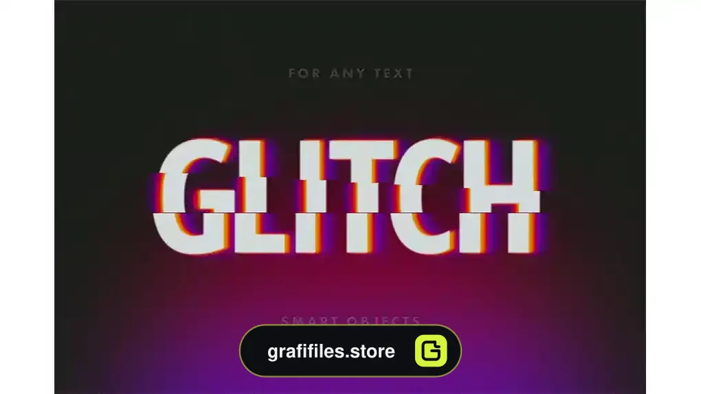 افکت متن گلیچ Cut Glitch Text Effect