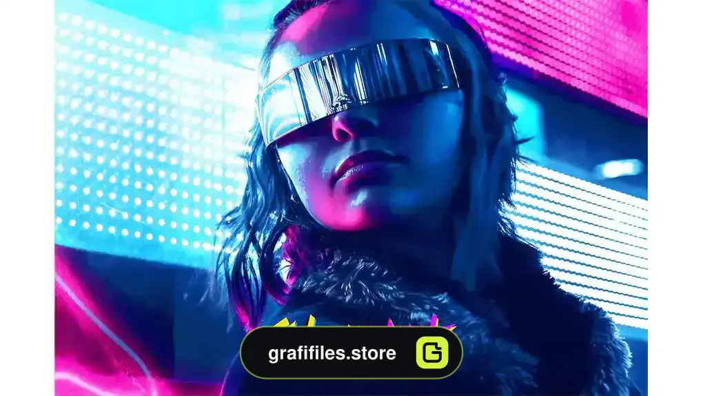 اکشن فتوشاپ ایجاد افکت سایبرپانک CyberPunk Photoshop Action