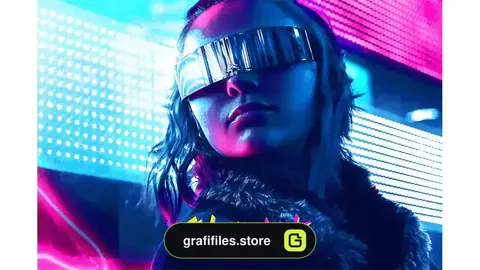 اکشن فتوشاپ ایجاد افکت سایبرپانک CyberPunk Photoshop Action