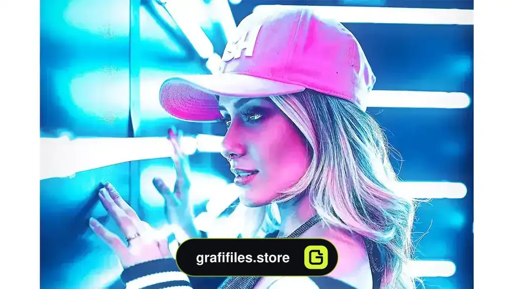 دانلود اکشن فتوشاپ ایجاد افکت سایبرپانک CyberPunk Photoshop Action