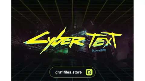 افکت متن سایبرپانک CyberPunk Text Effect