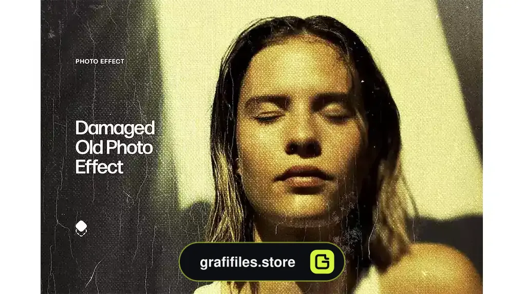 افکت عکس قدیمی Damaged Old Photo Effect