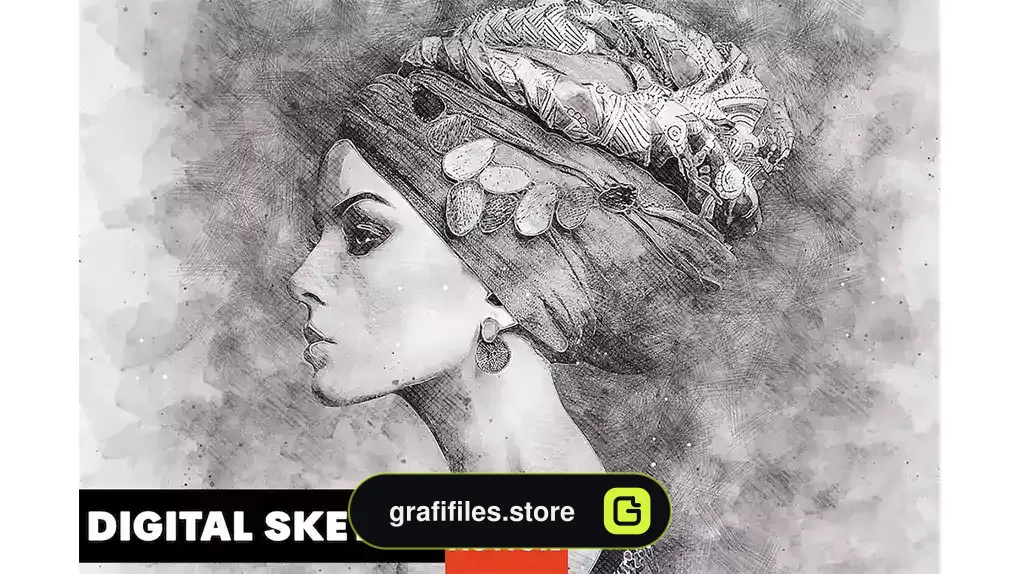 اکشن فتوشاپ اسکچ دیجیتال Digital Sketch Photoshop Action