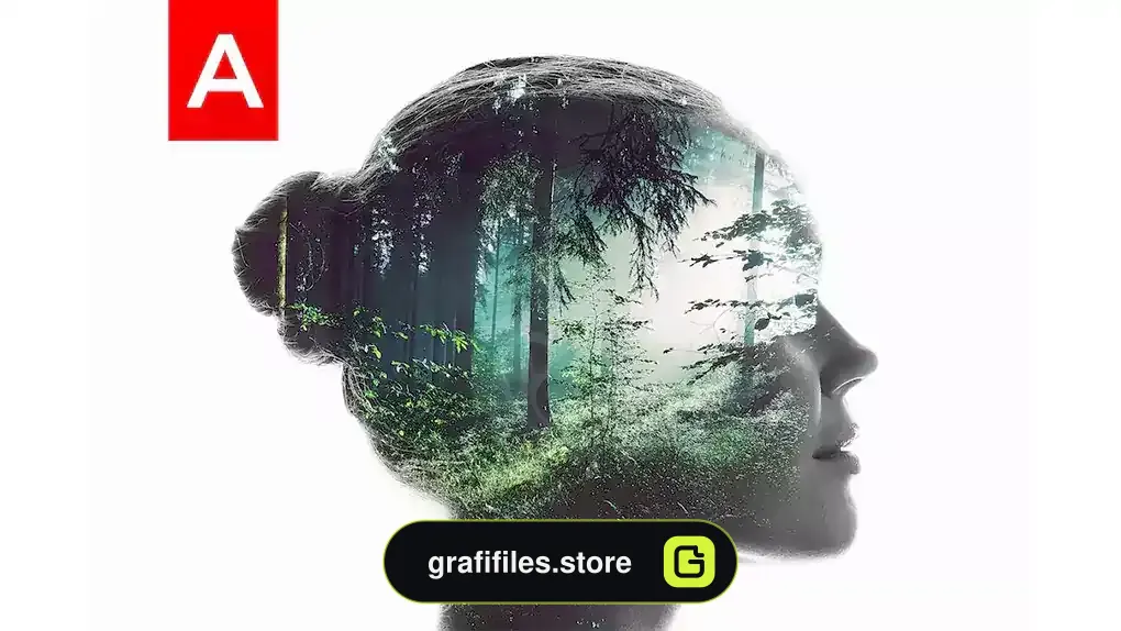 اکشن فتوشاپ ایجاد افکت دابل اکسپوژر Double Exposure Action