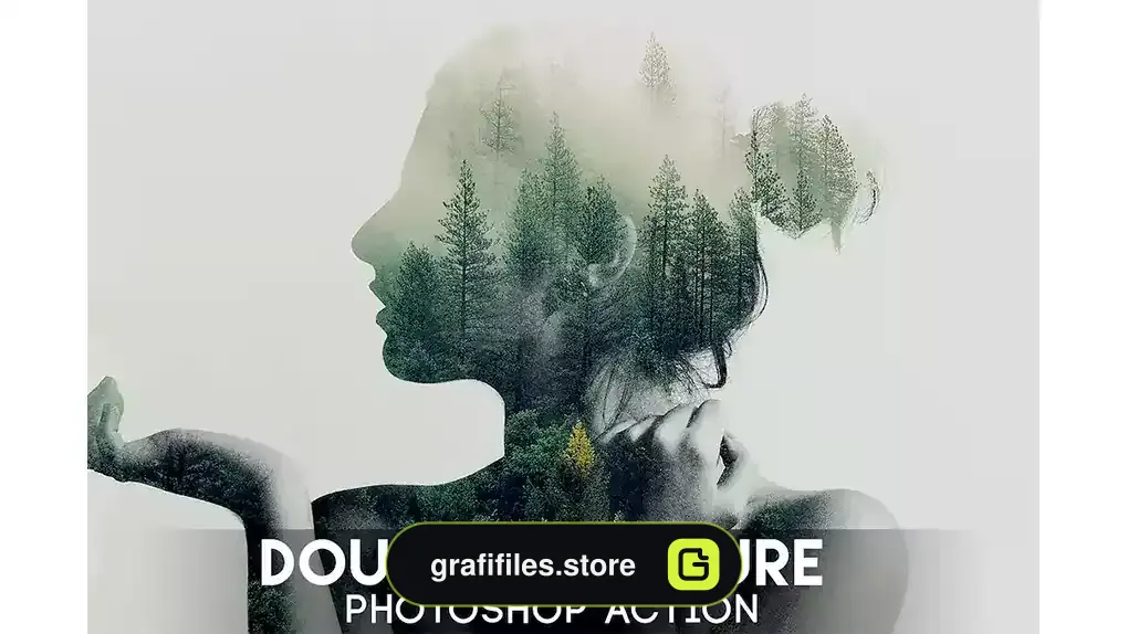 دانلود اکشن فتوشاپ ایجاد افکت دابل اکسپوژر Double Exposure Photoshop Action