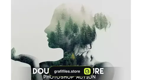 دانلود اکشن فتوشاپ ایجاد افکت دابل اکسپوژر Double Exposure Photoshop Action
