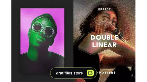 افکت پوستر Double Linear Effect for Posters