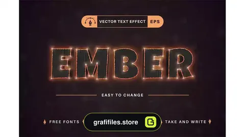 استایل متن ایلوستریتور Ember