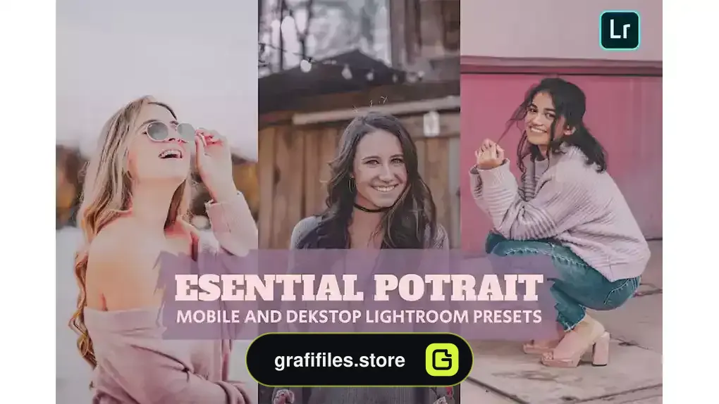 پریست لایت روم پرتره Esential Potrait Lightroom Presets Dekstop Mobile