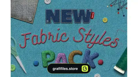 استایل متن پارچه Fabric Text Effects