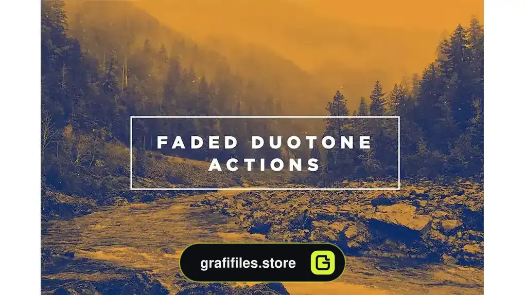 اکشن فتوشاپ Faded Duotone Photoshop Actions
