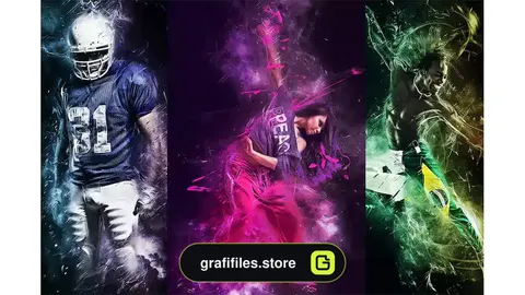 اکشن فتوشاپ افکت انعکاس نور Fracture Photoshop Action