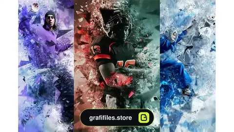 اکشن فتوشاپ قطعه قطعه شدن عکس Fragment Photoshop Action