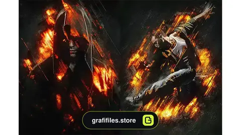 اکشن فتوشاپ ایجاد افکت خشم بر روی تصاویر Fury 3 Photoshop Action