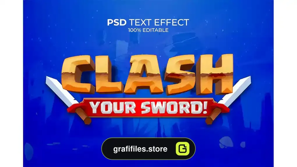 افکت متن بازی کلش Game Clash Text Effect