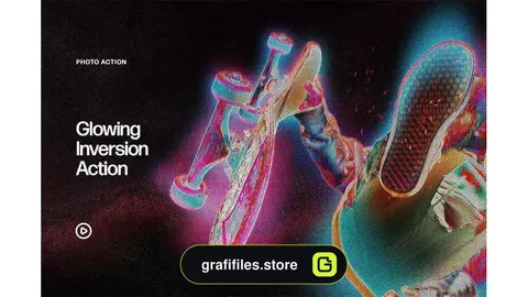 اکشن فتوشاپ افکت درخشش Glowing Inversion Action