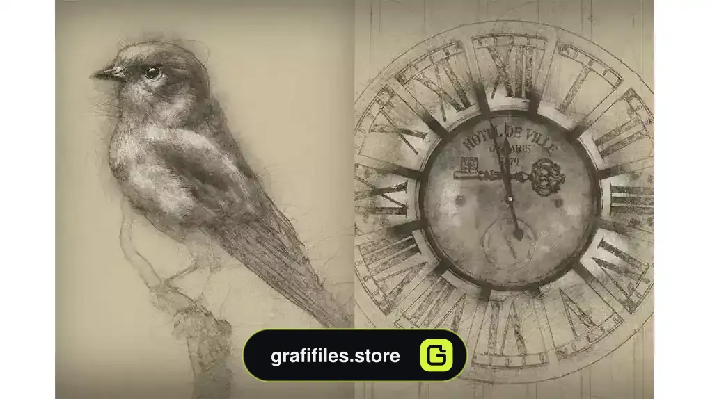 اکشن فتوشاپ تبدیل عکس به طراحی دستی Hand Drawn Photoshop Action