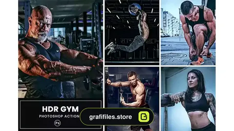 اکشن فتوشاپ باشگاه HDR Gym Photoshop Action