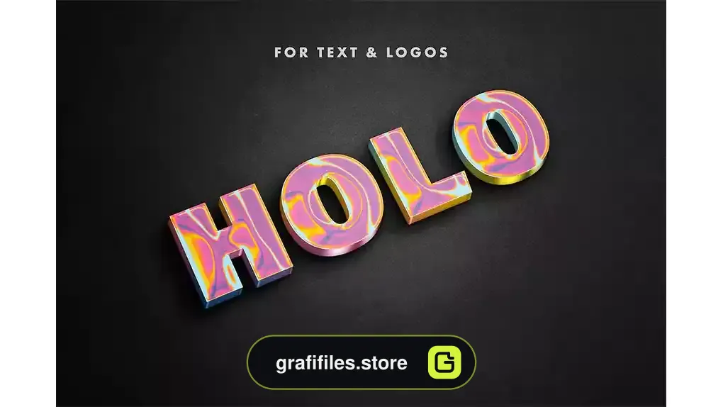 افکت متن هولوگرام Holographic Goo Effect