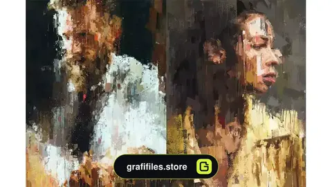 اکشن فتوشاپ تبدیل عکس به نقاشی امپرسیونیست Impressionist Photoshop Action