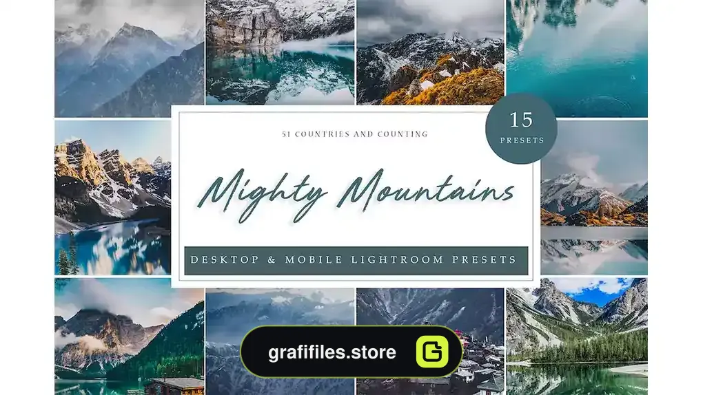 پریست لایت روم کوه Lightroom Presets - Mighty Mountains
