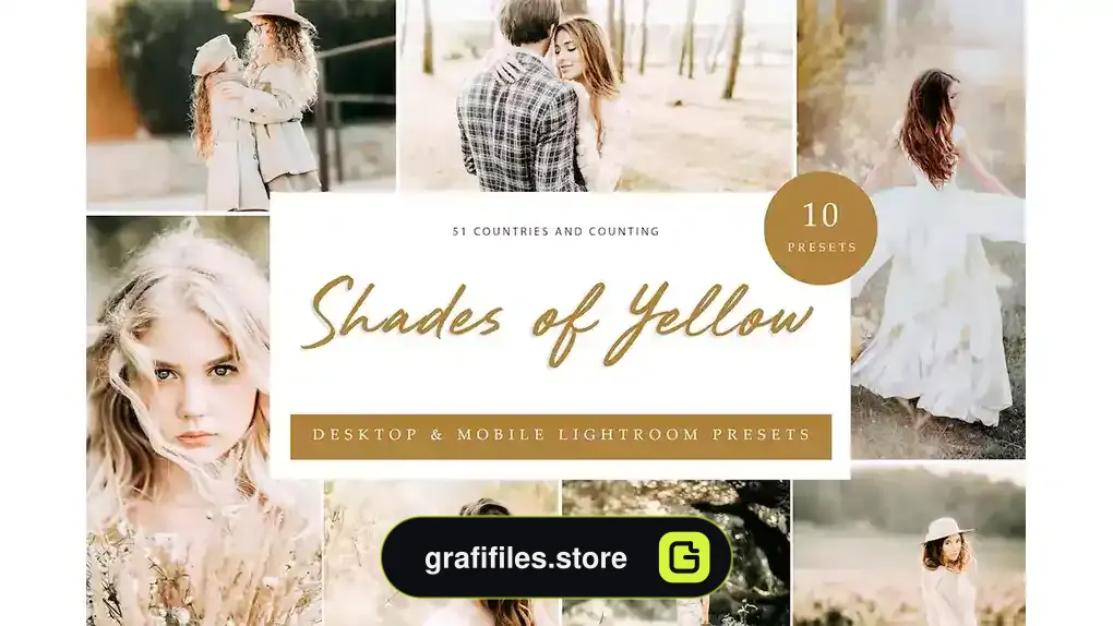 پریست لایت روم Lightroom Presets - Shades of Yellow