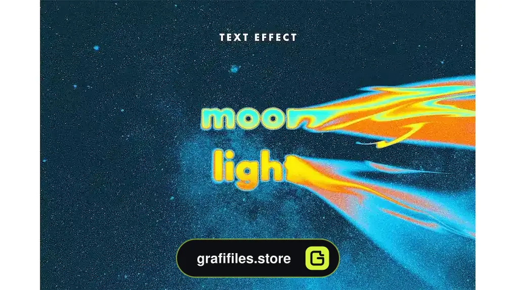 افکت متن مهتاب Moonlight Text Effect
