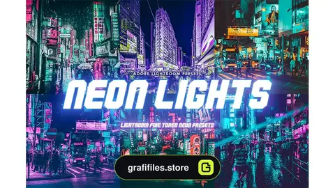 پریست لایت روم نور نئونی Neon Lights Lightroom Presets