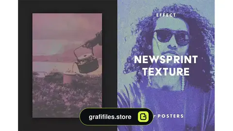 افکت تکسچر کاغذ روزنامه برای پوستر Newsprint Texture Effect for Posters
