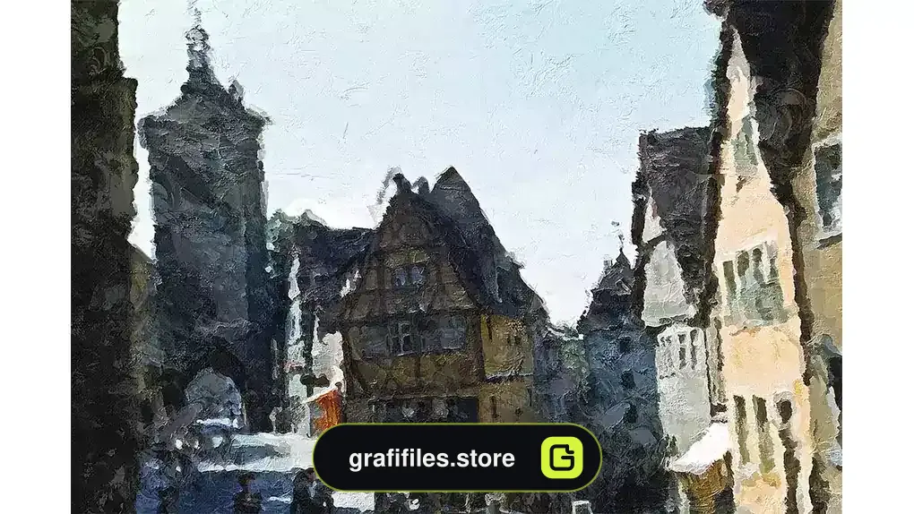اکشن فتوشاپ تبدیل عکس به نقاشی با کاردک Palette Knife Photoshop Action