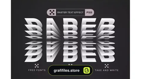 افکت متن کاغذی فتوشاپ Paper Rustle - Editable Text Effect, Font Style