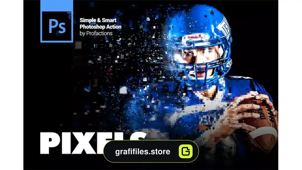 اکشن فتوشاپ ساخت تصاویر پیکسلی Pixels Photoshop Action