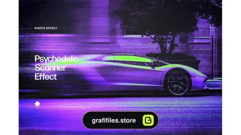 افکت عکس Psychedelic Scanner Effect