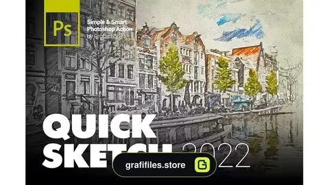 اکشن فتوشاپ تبدیل عکس به اسکچ Quick Sketch Photoshop Action