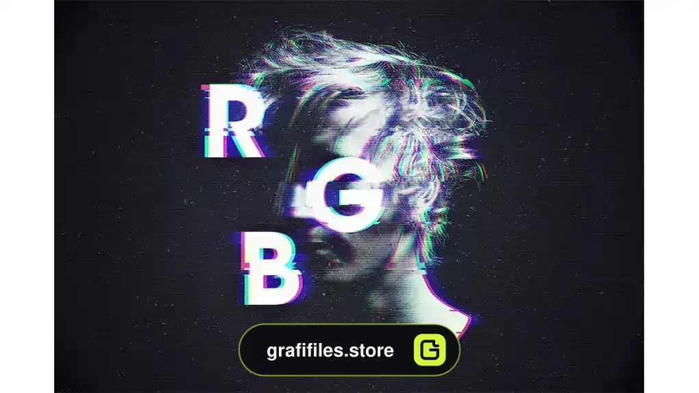 اکشن فتوشاپ ایجاد نویز و پارازیت در تصاویر RGB / Glitch Photo FX